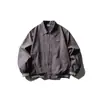 Roupas Vintage Outono 2025 Estilo Japonês Outdoor Cor Sólida Detroit Casual Jaqueta de Trabalho Estudante Retro Jaqueta Masculina