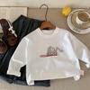 Suave y Lindo como de Niño ~ Estilo Coreano Camisetas de Algodón con Dibujos Animados de Manga Larga Casuales para Niños y Niñas, Prendas Base de Moda y Versátiles