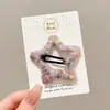 Lindo pasador lateral de peluche para niños, pinza para el cabello versátil y elegante para niñas, dulce y para uso diario accesorio para el cabello de estrella de cinco puntas BB