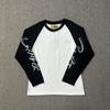 Camiseta Raglan Manga Longa Color-Blocked Cortiez 2024 Nova Gola Redonda Versátil Camisa Base Alcatraz Marca Tendência Transfronteiriça