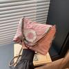 Bolso bandolera de estilo japonés para mujer, Bolso cuadrado pequeño bordado, Bolso de tela de nailon, Bolso de hombro individual para axila, Bolso bandolera moderno