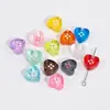Miçangas Botão de Amor, Miçangas Botão Redondas, Miçangas Soltas Feitas à Mão, Pulseira DIY, Colar, Acessórios para Chaveiro