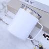 Caneca de aço inoxidável 304 com alça, camada dupla a vácuo, copo de água para escritório, copo de café portátil, copo a vácuo