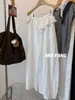 MUYANG Compra a ciegas ~ Pantalones de pierna acampanada curva estilo delgado para mujer, coreanos, de lyocell, sueltos, con cordón, casuales
