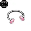 Anillo de Piercing G23F136 de Aleación de Titanio 16g con Rosca Interna, Anillo de Nariz, Pendiente, Anillo de Labio, Tachuela para Ceja con Incrustaciones de Diamante, en Stock del Fabricante, Transfronterizo