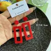 Brincos Quadrados Vazados Geométricos Simples e Exagerados Estilo Coreano, Presilhas de Orelha Longas de Acrílico Modernas e Elegantes