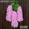Flores Falsas de Glicina Flores Violetas de Techo Enredaderas de Flores Decoración de Boda Interior Enredaderas Tiras de Flores de Plástico Plantas Enredaderas