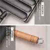 Grelha de ferro fundido para salsichas, grelha de salsichas feita sob medida para uso doméstico e comercial, frigideira para salsichas, grelha para bolos de arroz, grelha para espetinhos de carne, grelha para glúten, uso externo