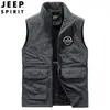 Chaleco acolchado con cuello alto para hombre para exteriores Otoño/Invierno 2024 Marca juvenil de tendencia Chaleco multibolsillos Chaleco de fotografía para hombre