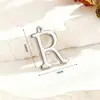 Pingentes de Letra Espelhados em Aço Inoxidável A-Z em Estoque, Cor Dourada 18K, Acessórios de 26 Letras Pingentes para Joias DIY
