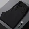 Pantalones Casuales de Pierna Recta Estilo Nuevo Primavera y Verano 2026 para Hombres, Papá de Mediana Edad, Cintura Elástica, Delgados, Pantalones con Sensación de Seda Helada para Hombres
