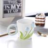 Taza Cerámica Anaglifo Estéreo Tulipán Estilo Ins Taza de Cerámica Alto Valor Estético Taza Linda para Beber Taza de Pareja Ceremonia de Acompañamiento