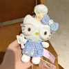 Auténtica Popular Hello Kitty Falda Larga Vajilla de Mano Llavero Lindo Accesorios Colgantes para Bolsos de Peluche