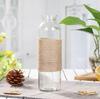 Mesa de Comedor Personalizada Jarrón Pequeño de Gota de Lluvia Planta Hidropónica Jarrón de Vidrio Adornos Bambú Rico Dispositivo de Arreglo Floral de Cuerda de Cáñamo Creativo