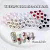 Nuevos Accesorios de Aleación con Forma de Lazo y Corazón para Uñas Japoneses Lindos 3D Corazón de Melocotón Dopamina Decoración de Uñas DIY