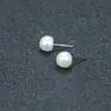 Brincos de Pérola de Água Doce Naturais Joias Agulha de Prata S925 Piercing na Orelha Simples Leve Luxo Estilo Nicho Brincos Versáteis