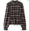 Ropa de Moda Europea y Americana Transfronteriza, Camisa de Cuadros de Panal de Abeja de Moda y Versátil Más Vendida en Aliexpress