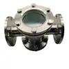 Acero Inoxidable 304 Brida Observadora de Agua y Aceite de Cuatro Vías Tubería Recta a Través de Visor Fabricante Suministro