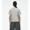 [Pedido Cs] Camiseta de Manga Corta con Cuello Redondo de Corte Estándar para Mujer, Camiseta Gris para Mujer, Estilo Sencillo para el Trabajo, Verano 2026