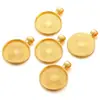 Accesorios para joyería DIY de aleación, base redonda de gema de tiempo de 25 mm de diámetro interior, accesorios para joyería C26