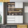 Armário Alto de Armazenamento com Porta de Correr Integrado na Parede, Armário de Luxo Moderno Minimalista para Sala de Estar, Armário de Vinho para Casa, Armário Organizador e de Armazenamento