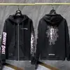 Moletom Chrome Hearts Novo 2025 Transfronteiriço com Design de Cruz, Casaco com Zíper Unissex Casual de Caimento Solto