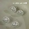 Pendientes Redondos de Plata de Ley S925 con Forma de Rombo Ouni Coreanos para Mujer, Joyería Coreana Ins, Pendientes de Nicho de Lujo Ligero Estilo Chanel