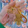 Net vermelho diamante violento urso carro controle remoto corrente anel cordão chaveiro pingente personalidade casal saco pendurado atacado