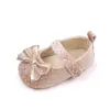 Zapatos de Moda para Bebé Niña de 0 a 1 Año, Suela Suave, Estilo Princesa, Cabeza Redonda, Lazo de Gamuza, Lunares BJZ7082