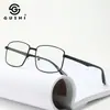 Nuevo Armazón de Acero Inoxidable para Gafas, Cambia de Color, Visera Solar para Conducir y Pescar, Armazón de Gafas Gris Anti-Luz Azul, Gafas Cuadradas Clásicas