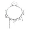 Collar de diamantes de lujo ligero con diseño de nicho de joyería transfronteriza europea y americana, con borlas, cruz, mariposa y cadena de clavícula.
