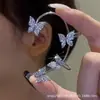 Pendientes de borla de cristal súper de hadas largos sin perforar pendientes de alta calidad 2024 nuevos pendientes populares de nicho pendientes pendientes pendientes