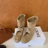 Botas Maillard, nuevo diseño de verano, punta redonda, moño, tacón grueso, botas geniales, zapatos de salón retro estilo bosque ballet