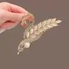 Pinza para el Cabello de Metal para Mujer, Pinza Tiburón de Lujo de Alta Gama, Pasador para Peinados Recogidos, Accesorio para el Cabello con Perlas para la Parte Trasera de la Cabeza