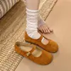 Zapatos de mujer retro estilo francés Mary Jane poco profundos, nuevo modelo de verano, ultrasuaves, versátiles con faldas, zapatos Boken, bailarinas planas