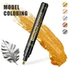 Caneta Cromada de Metal Modelo Gundam Caneta de Reparo de Arranhões DIY Feita à Mão Cor de Alto Brilho Marcador Cromado Espelhado