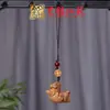 Colgante de Cadena para Teléfono Móvil Talla de Caballo de Palosanto Yiming Xianyuan Arena Verde Arcoíris Llavero de Caballo Tallado en Madera Creativo