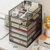 Organizador de arquivos sob a mesa, estante de chão multi-nível com rodas, armário de arquivo móvel para documentos e arquivos