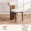 Cadeiras de jantar de madeira maciça estilo meados do século, um conjunto de mesa de jantar e cadeiras para uso doméstico, incluindo cadeiras de hipopótamo e cadeiras com encosto de sereia, e bancos de maquiagem vintage de rattan