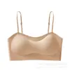 Sujetador de Espalda Invisible sin Costuras para Belleza con Almohadillas Gruesas en el Pecho, Push-Up para Pechos Pequeños, Anti-Caída, Sujetador sin Varillas al por Mayor
