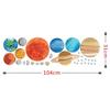 Pegatinas de Pared de Nueve Planetas Transfronterizas Pegatinas de Planetas Autoadhesivas Aula Guardería Fondo Espacial Pegatinas de Pared PVC Autoadhesivo