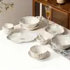 Conjunto de Louça Japonesa Retro de Alta Qualidade Cerâmica Doméstica para Mesa Novo Presente de Inauguração Conjunto de Louça