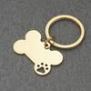 Etiqueta de identificación para perro con forma de huella de perro, de acero inoxidable, personalizada, para DIY, grabada, hueca, anti-pérdida, superventas transfronteriza de Amazon