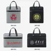 Maletín de Negocios en Stock con Logo Impreso, Bolsa para Conferencias Corporativas, Bolsa para Documentos, Maletín Portátil de Tela Oxford, Logo Personalizado