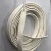 Cordón plano de hilo de algodón negro y blanco beige accesorios de ropa sombrero cinturón cuerda de cintura doble hueco venta al por mayor de fábrica