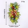 Guirnalda de Ratán para Árbol de Navidad Letrero de Madera con Copo de Nieve Colgante de Pared Decoración Creativa Ventana de Centro Comercial Árbol Invertido de Gota de Agua