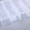 Caja de Almacenamiento de Plástico Mediana de 18 Compartimentos, Caja de Empaque con Tubo Termorretráctil, Caja para Piezas y Accesorios, Caja de Almacenamiento para Exhibición de Equipo de Pesca y Joyería