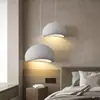 Nuevo Lámpara de Araña Estilo Japonés Wabi-Sabi Lámpara Colgante de Diseñador para Sala de Estar Dúplex Loft, Lámpara de Araña en Forma de Nube para Comedor, Barra de Bar Color Crema