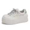 Zapatillas Blancas 2026, que Aumentan la Altura, Versátiles, Casuales, Modernas, Suela de Plataforma, Ligeras, Suela Suave, Zapatos para Mujer, Diseño de Nicho, XY-A6628