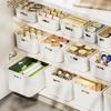 Almacenamiento Varios Cajón de Escritorio Plástico Cocina Caja de Almacenamiento Grande Organizador de Cosméticos Cesta Caja Pequeña de Almacenamiento para el Hogar con Tapa